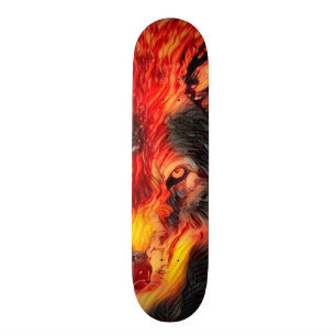 Skateboard Pro conseil du feu de loup d'artisan fait sur