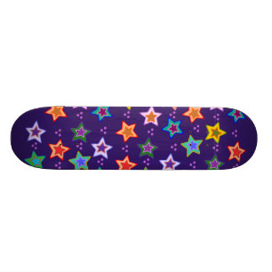 Skateboard Profil sous convention astérisque coloré