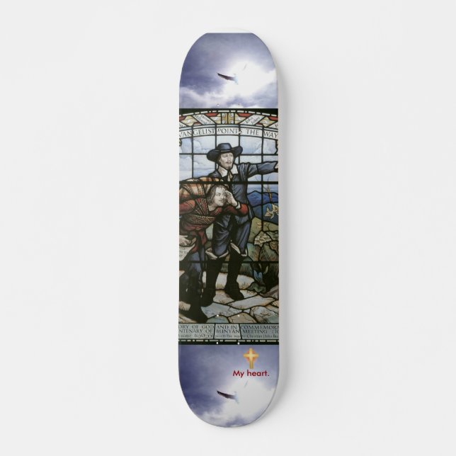 Skateboard Progrès de pèlerins (croisez mon coeur) (Devant)