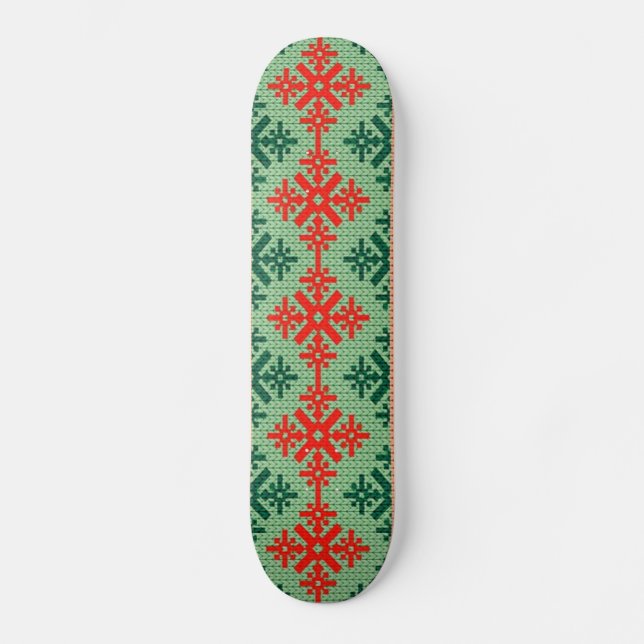 Skateboard pull de Noël tricoté (Recto)