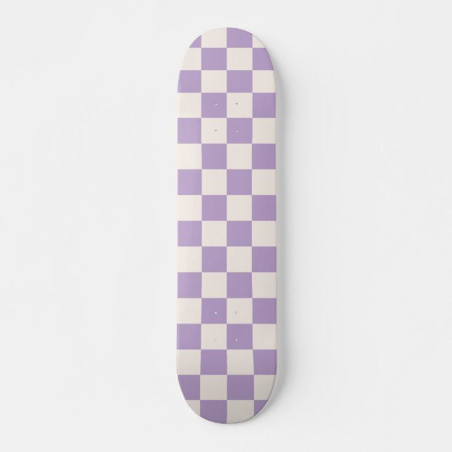 Skateboard Purple Check, Checkerboard Pattern, Checkered (Devant)