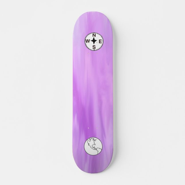 Skateboard Purple Compteur & Carte (Devant)