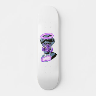 Skateboard purple graffiti