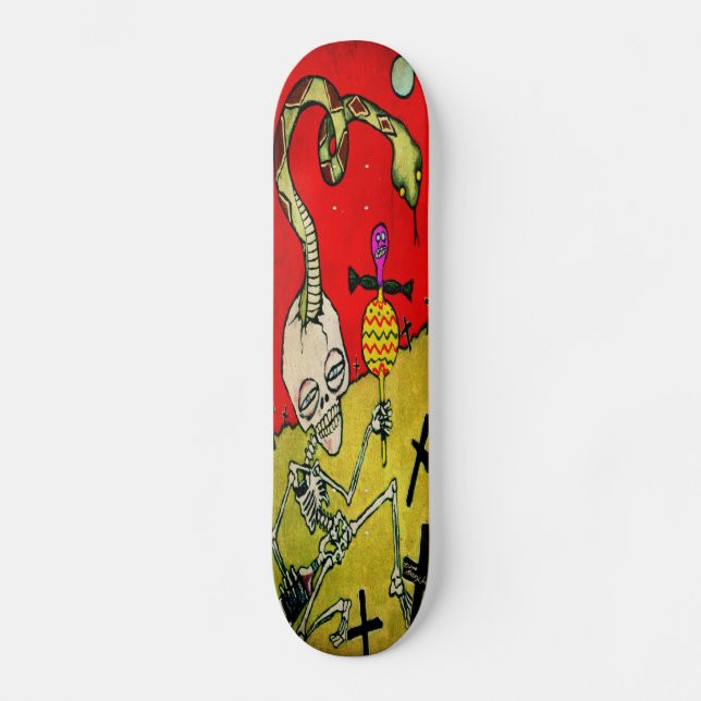 Skateboard "Puttin le vaudou planche à roulettes sur Monroe" (Recto)