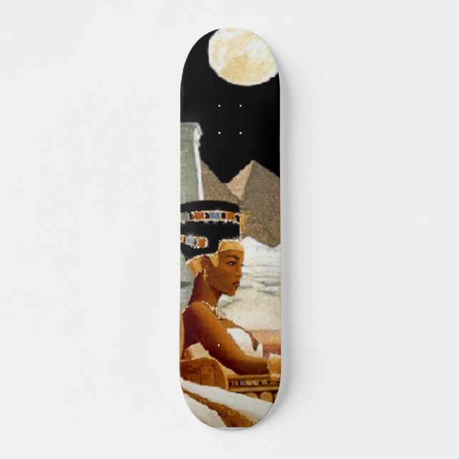 Skateboard Queen black Old Egypt (Devant)