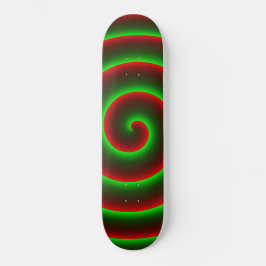 Skateboard Quer mudar ou vermelho ? Espiral verde chamativo.