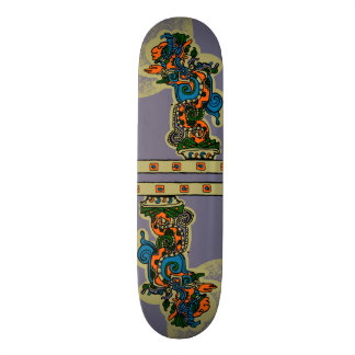 Skateboard Quetzalcoatl. Aztec Tribal