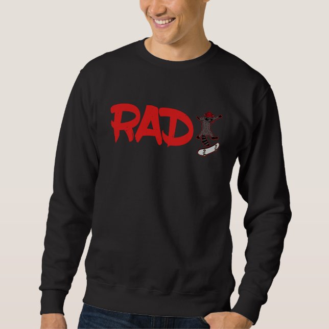 Skateboard raccoon stunts skate hall skater roller sweatshirt (Vorderseite)