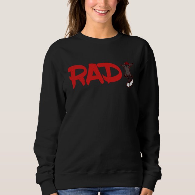 Skateboard raccoon stunts skate hall skater roller sweatshirt (Vorderseite)