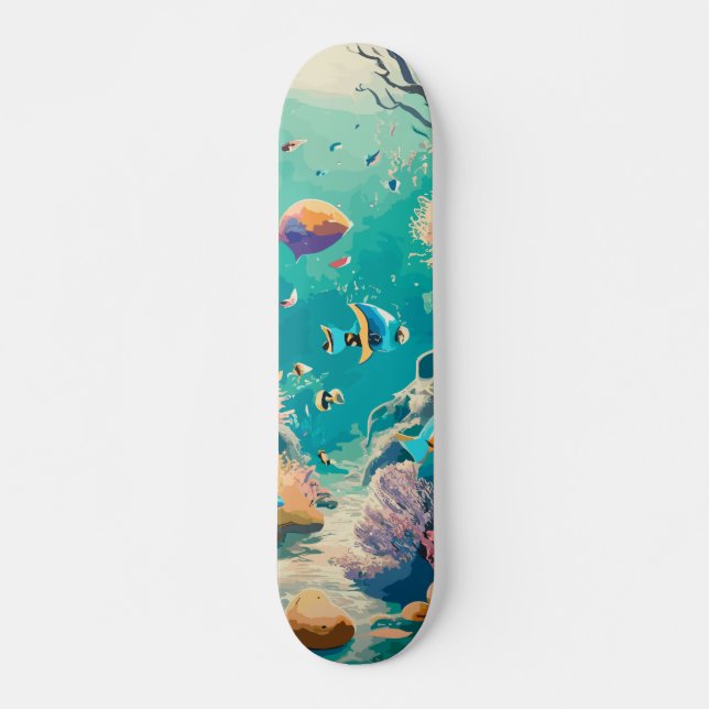 Skateboard Rafraîchir la vie océanique (Devant)