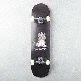 Skateboard Raiinbow Einhorn-Aufkleber Aufkleber