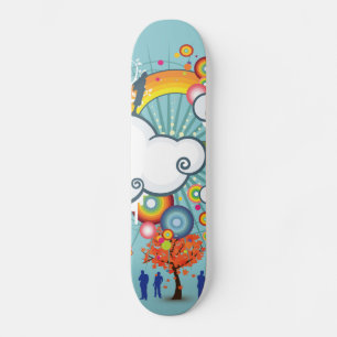 Skateboard Rainbow Cloud People Skboard