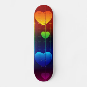 Skateboard, Rainbow-Herz-Muster Skateboard