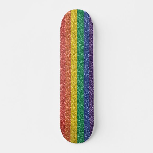 Skateboard Rainbow Parties scintillant Look Fierté (Devant)