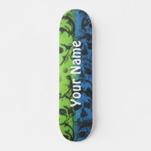 Skateboard - Rainbow Skull - Passen Sie Ihren Name
