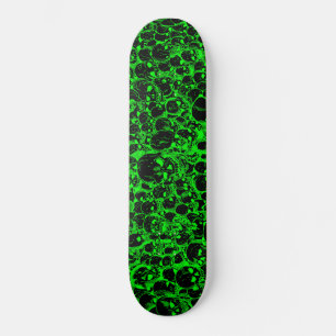 Skateboard Rassemblement des crânes Noirs et verts