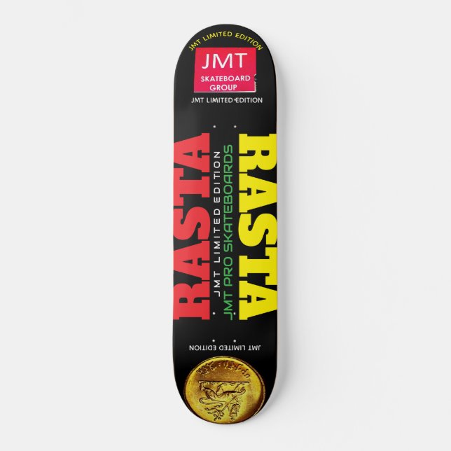 Skateboard RASTA. Planche à roulettes (Recto)