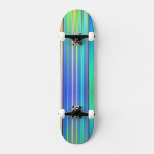 Skateboard Rayures arc-en-ciel