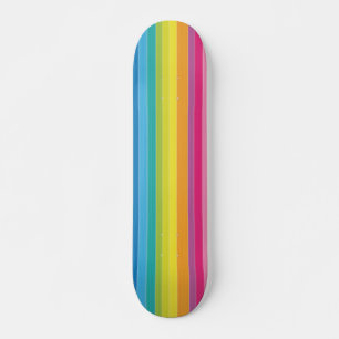 Skateboard Rayures arc-en-ciel