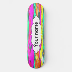 Skateboard Rayures d'aquarelles