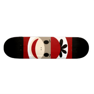 Skateboard Rayures noires rouges de chaussette de singe de