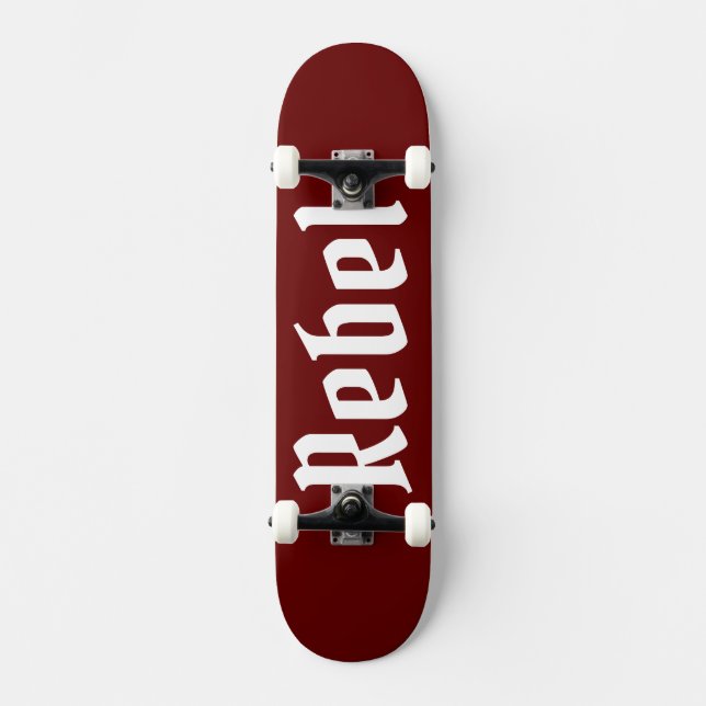 Skateboard Rebel maroon bg (Recto)