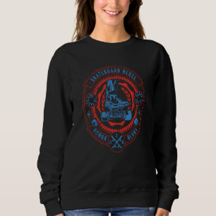 Skateboard-Rebell für Skateboarder Retro abgenutzt Sweatshirt
