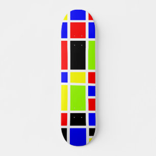 Skateboard Rectangles colorées 02 - Old School
