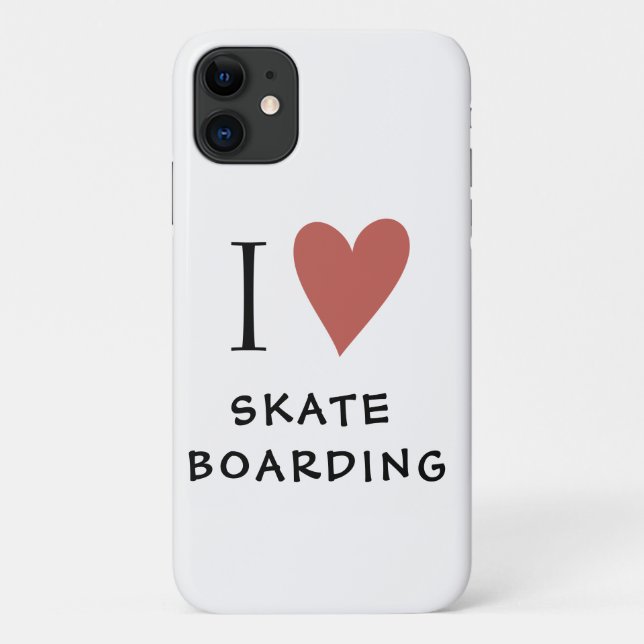 Skateboard Red Heart Coque-Mate coque iphone (Dos)