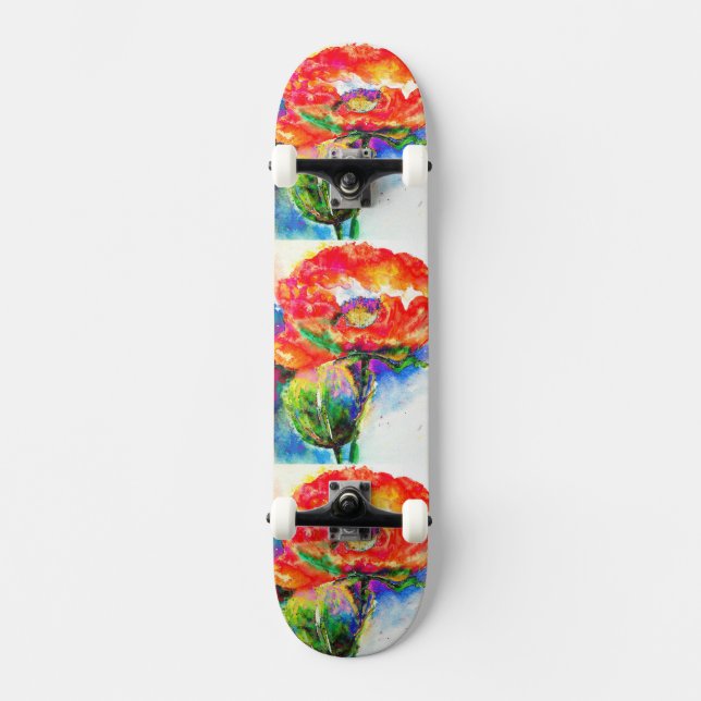 Skateboard Red Poppy (Recto)