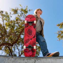 Skateboard Red Roses élégant rouge floral photo Momlife