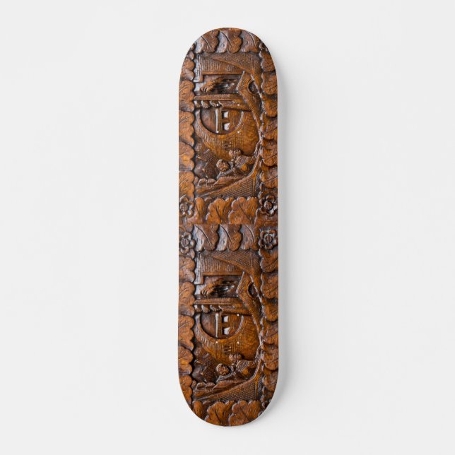 Skateboard Regard oriental en bois découpé (Devant)