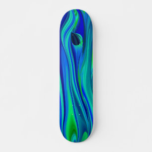 Skateboard regenbogen Abstrait à grün lila blau
