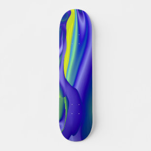 Skateboard regenbogen Abstrait en gelb lila blau