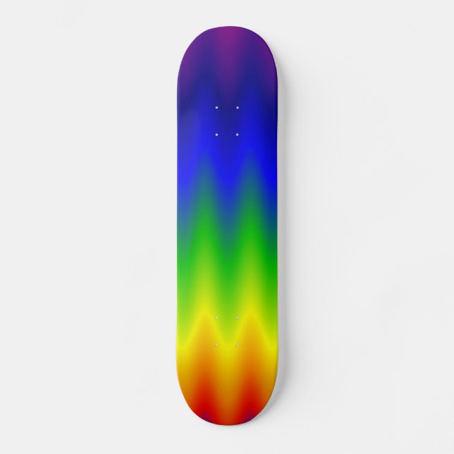 Skateboard - Regenbogen-Welle (Vorderseite)