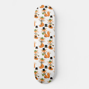 Skateboard Renard Orange Forêt Arbres D'automne Lunettes Hips