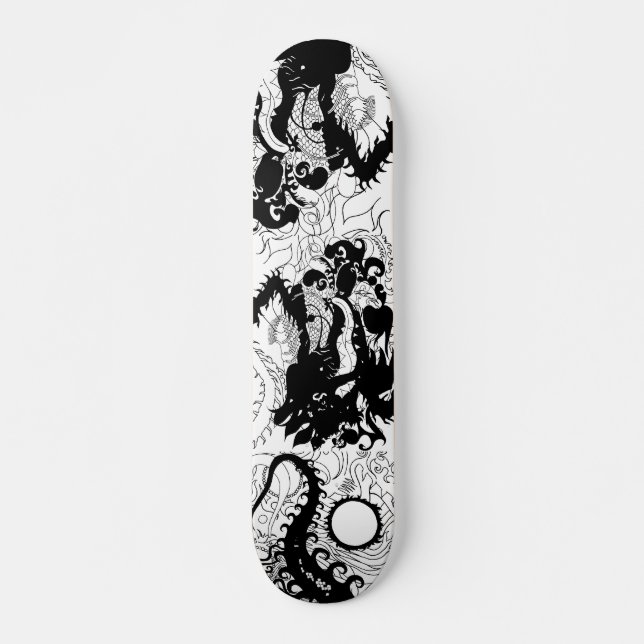 Skateboard Repaire de dragons (silhouette) (Devant)