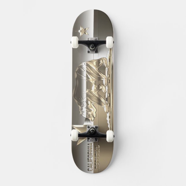 Skateboard RÉPUBLIQUE DE CALIFORNIE Métaux d'or (Recto)