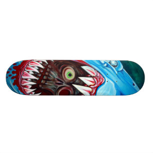 Skateboard Requin CONTRE la planche à roulettes de zombi
