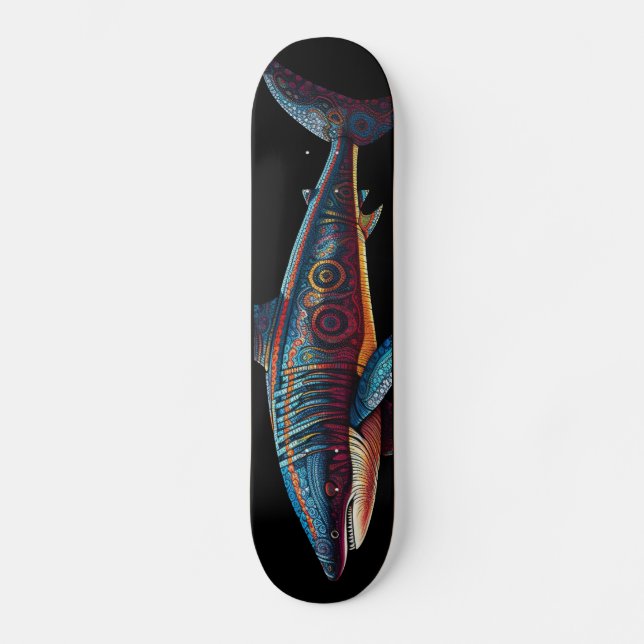Skateboard requin GW - Style autochtone - Planche de skateboa (Recto)