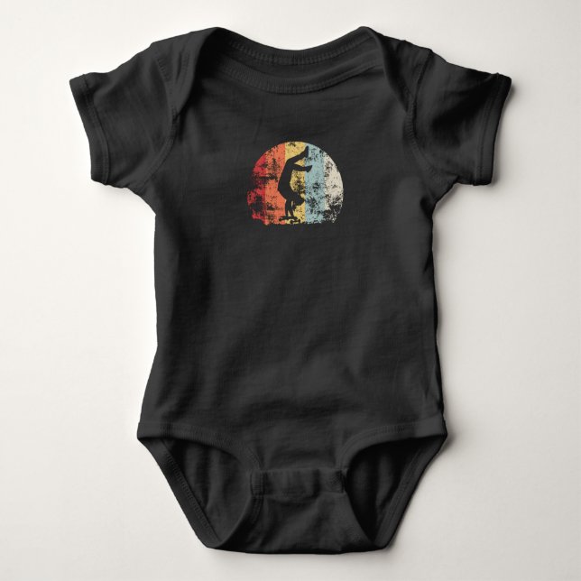 Skateboard Retro Baby Strampler (Vorderseite)
