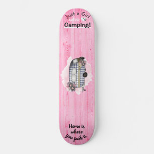 Skateboard Retro Camper Dit Just A Girl Loves Camping
