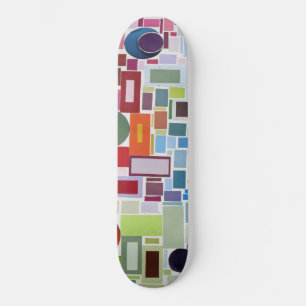 Skateboard Retro Disco Party on Color Collage