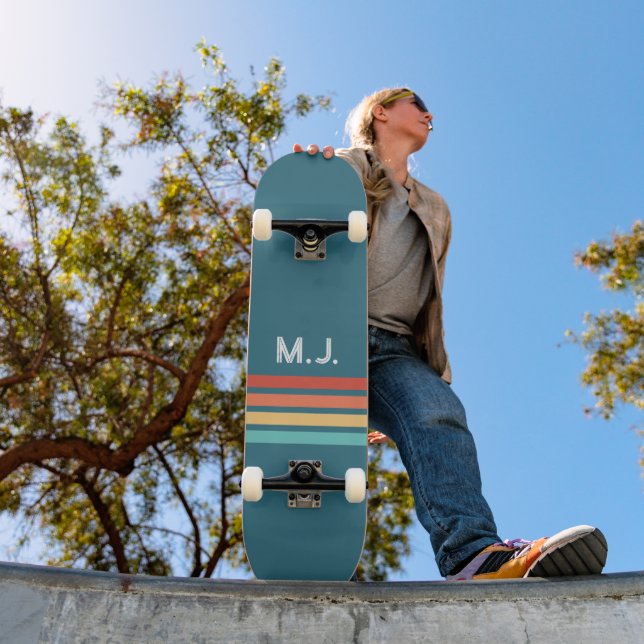 Skateboard Retro Lines 'les années 70 '80s et Monogram Skateb (Extérieur 1)