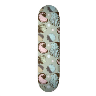 Skateboard Rétro motif de coquillage