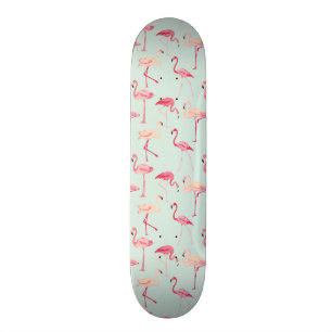 Skateboard Rétro motif de Flamant rose