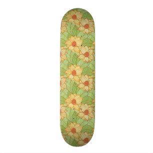 Skateboard Rétro motif de magnolia