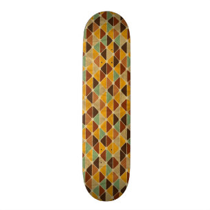 Skateboard Rétro motif géométrique 3