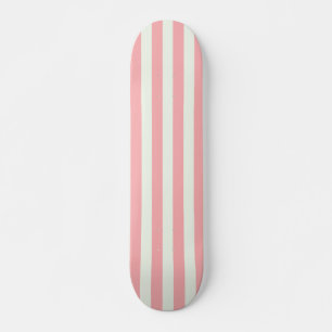 Skateboard Retro Preppy Sportswear Stripes - Crème rose