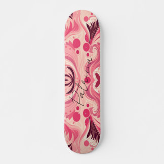 Skateboard Retro rose Abstrait Floral Art Girly Vintage